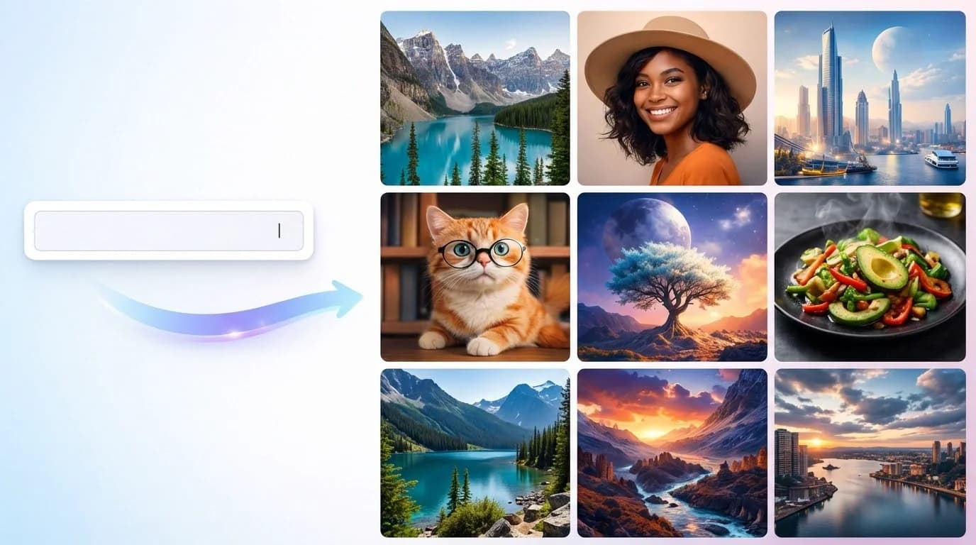 AI Image Generator preview with prompt input and finished brand-ready image