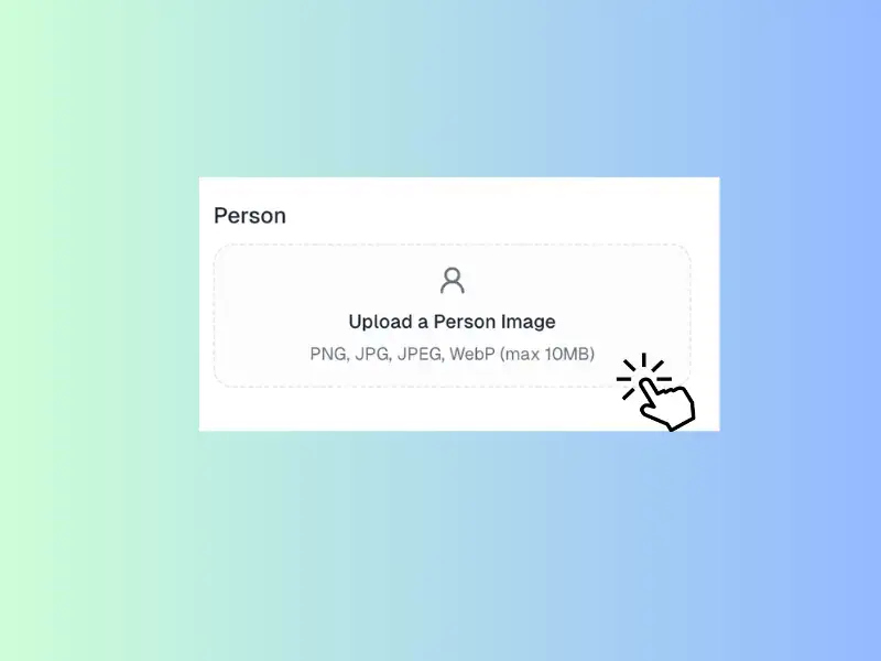 Uploading a base image to the AI Clothes Changer