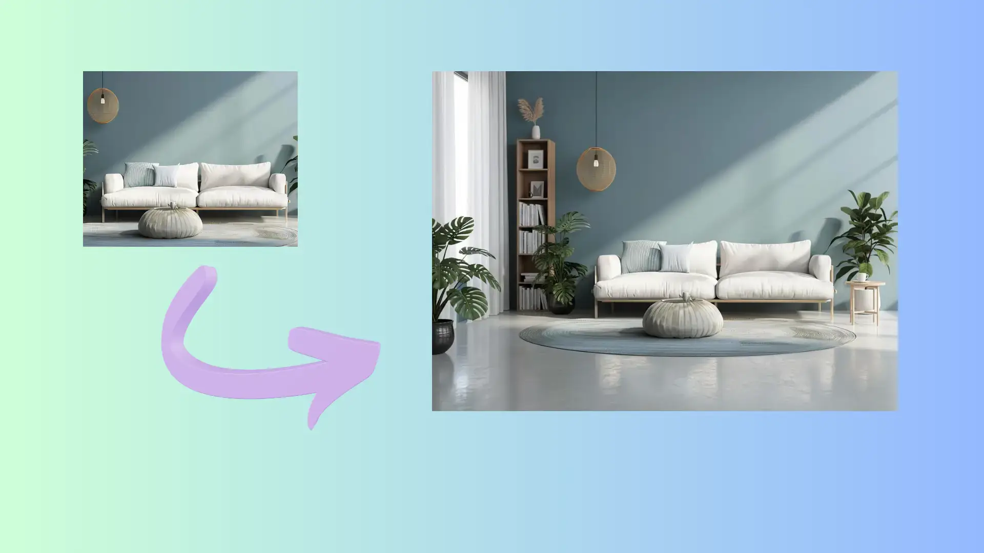 Real estate photo widening extension