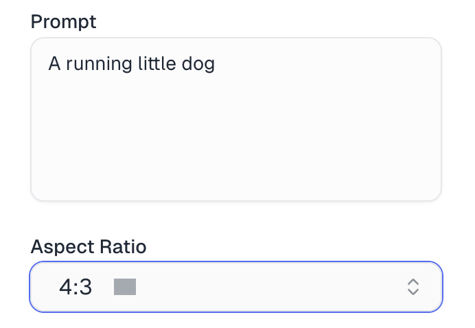 AI Image Generator prompt field with style and framing hints