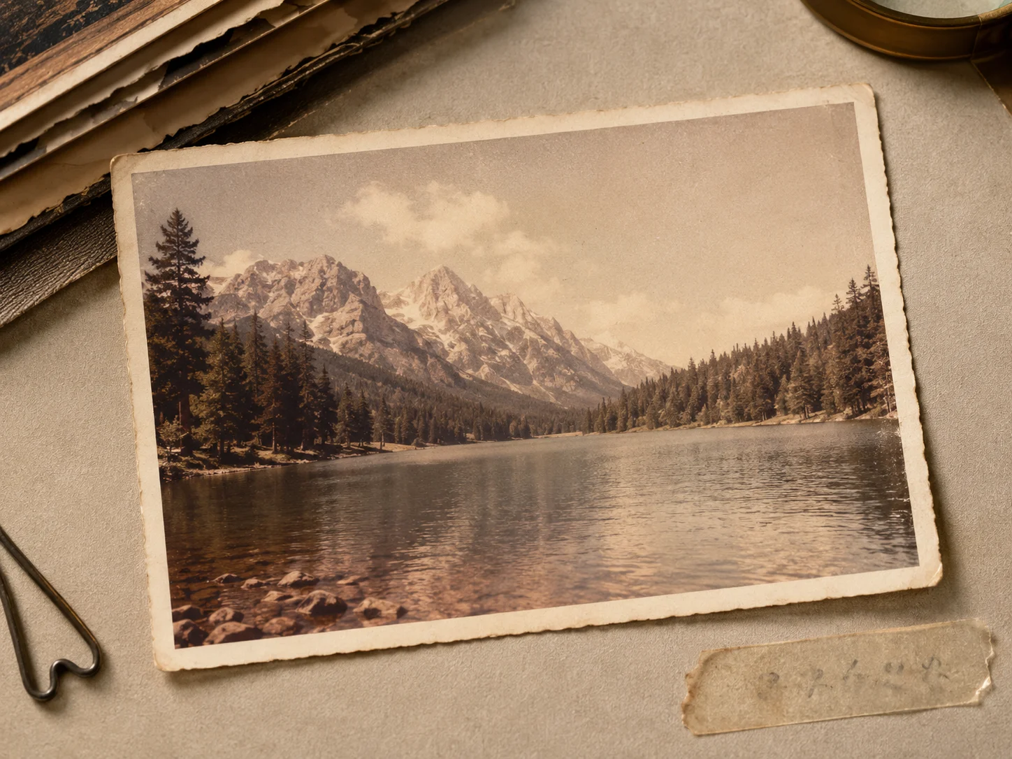 Archive photo cleaned with AI Watermark Remover after removing a date mark