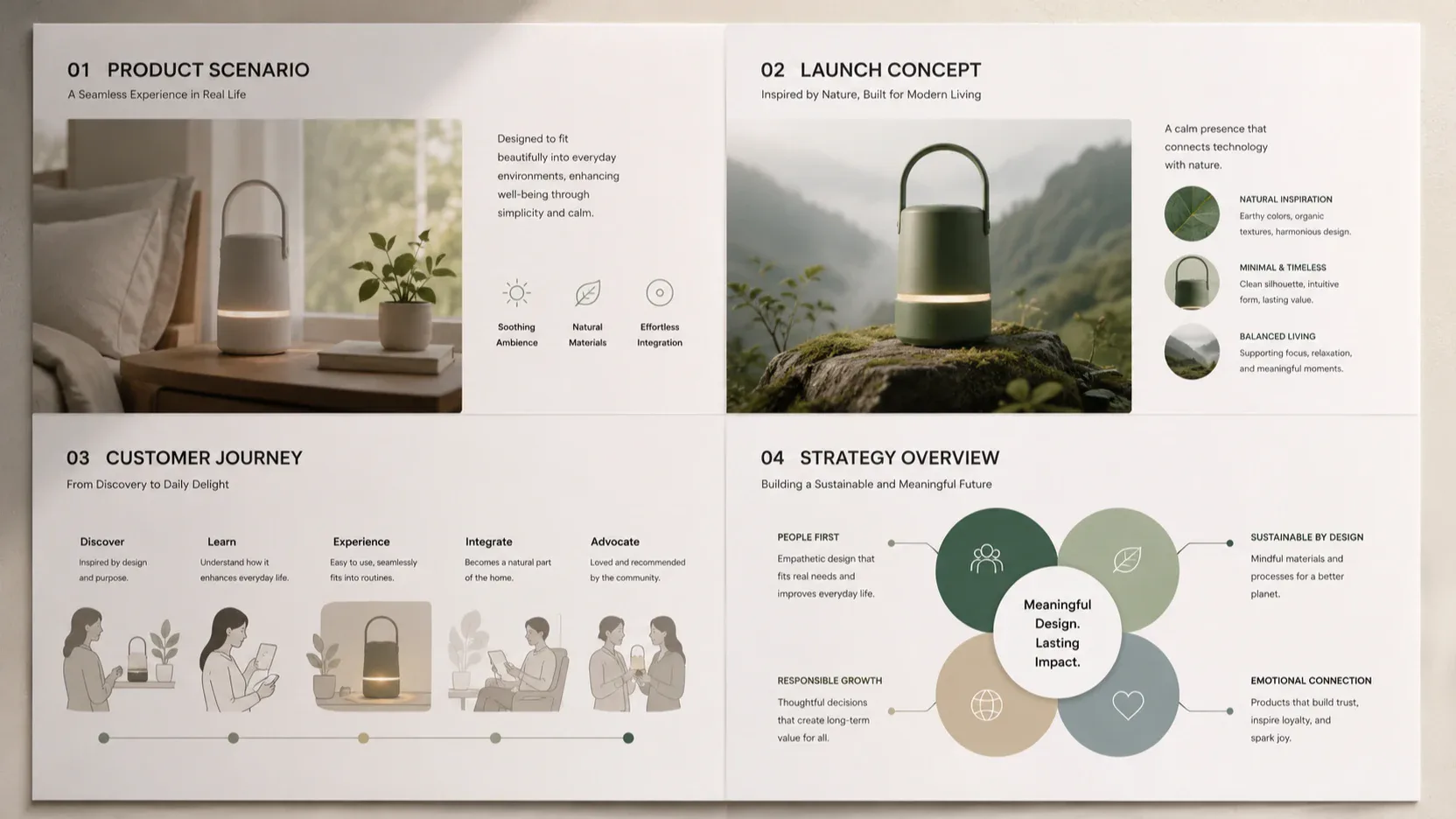 Generated concept visuals for pitch decks and product storytelling
